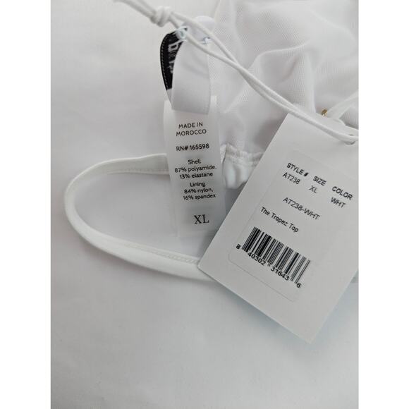 Andie Swim White Bikini Top Demi Moore Tropez - Picture 7 of 10